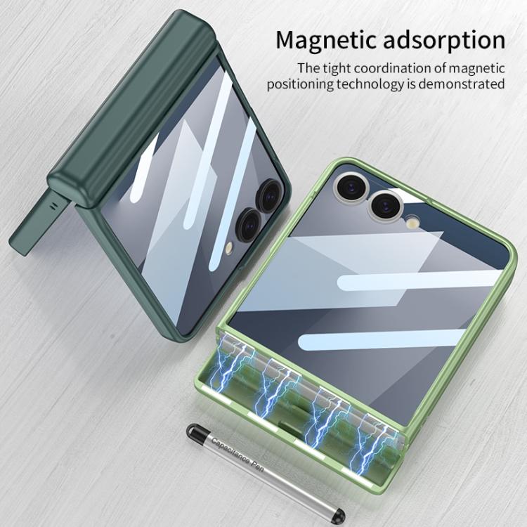 For Samsung Galaxy Z Flip7 5G GKK Integrated Magnetic Full Coverage Flip Phone Case with Pen Box+Pen(Black) - Galaxy Z Flip7 5G Cases by GKK | Online Shopping UK | buy2fix