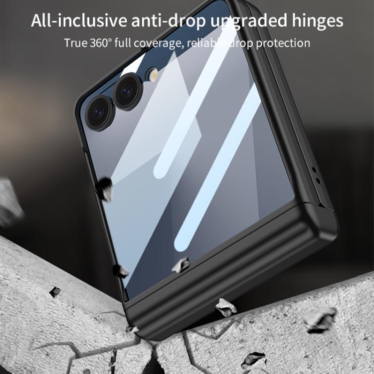 For Samsung Galaxy Z Flip7 5G GKK Integrated Magnetic Full Coverage Flip Phone Case with Pen Box+Pen(Black) - Galaxy Z Flip7 5G Cases by GKK | Online Shopping UK | buy2fix