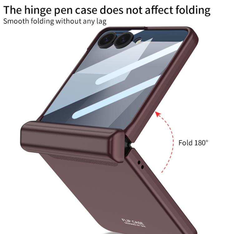 For Samsung Galaxy Z Flip7 5G GKK Integrated Magnetic Full Coverage Flip Phone Case with Pen Box+Pen(Black) - Galaxy Z Flip7 5G Cases by GKK | Online Shopping UK | buy2fix