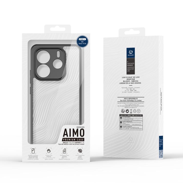 For Redmi Note 14 5G DUX DUCIS Aimo Series TPU + PC Frosted Feel Phone Case(Black) - Note 14 Cases by DUX DUCIS | Online Shopping UK | buy2fix