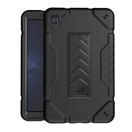 For Samsung Galaxy Tab A7 Lite Armor Holder Silicone Hybrid PC Tablet Case(Black) - Tab A7 Lite T220 / T225 by buy2fix | Online Shopping UK | buy2fix