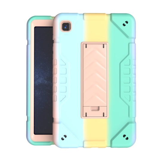 For Samsung Galaxy Tab A7 Lite Armor Holder Silicone Hybrid PC Tablet Case(Gradient Color Gold) - Tab A7 Lite T220 / T225 by buy2fix | Online Shopping UK | buy2fix