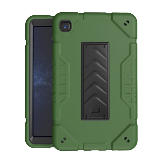 For Samsung Galaxy Tab A7 Lite Armor Holder Silicone Hybrid PC Tablet Case(Army Green Black) - Tab A7 Lite T220 / T225 by buy2fix | Online Shopping UK | buy2fix