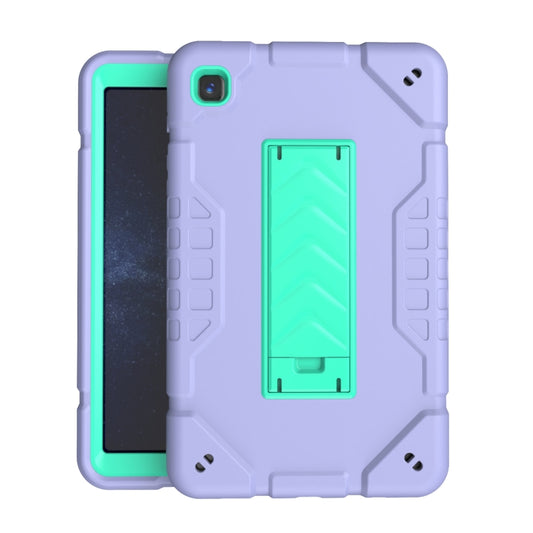 For Samsung Galaxy Tab A7 Lite Armor Holder Silicone Hybrid PC Tablet Case(Purple Mint Green) - Tab A7 Lite T220 / T225 by buy2fix | Online Shopping UK | buy2fix