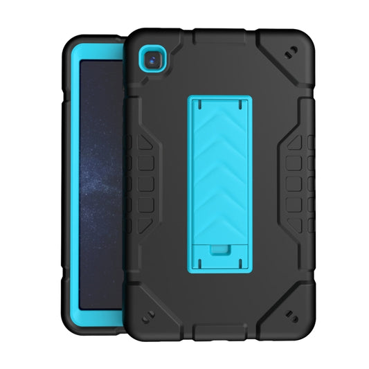 For Samsung Galaxy Tab A7 Lite Armor Holder Silicone Hybrid PC Tablet Case(Black Blue) - Tab A7 Lite T220 / T225 by buy2fix | Online Shopping UK | buy2fix