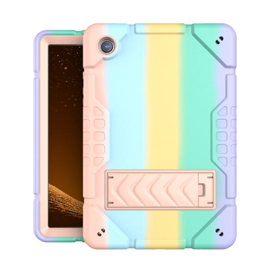 For Samsung Galaxy Tab A8 Armor Holder Silicone Hybrid PC Tablet Case(Gradient Color Gold) - Other Galaxy Tab PC by buy2fix | Online Shopping UK | buy2fix