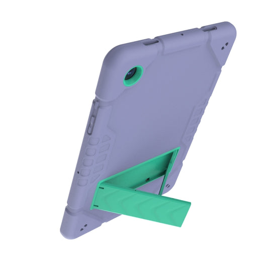 For Samsung Galaxy Tab A8 Armor Holder Silicone Hybrid PC Tablet Case(Purple Mint Green) - Other Galaxy Tab PC by buy2fix | Online Shopping UK | buy2fix