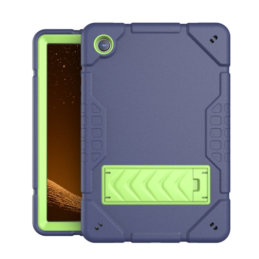 For Samsung Galaxy Tab A8 Armor Holder Silicone Hybrid PC Tablet Case(Navy Yellow Green) - Other Galaxy Tab PC by buy2fix | Online Shopping UK | buy2fix