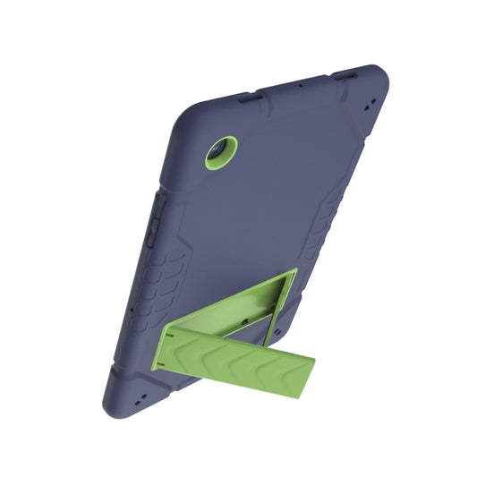 For Samsung Galaxy Tab A8 Armor Holder Silicone Hybrid PC Tablet Case(Navy Yellow Green) - Other Galaxy Tab PC by buy2fix | Online Shopping UK | buy2fix