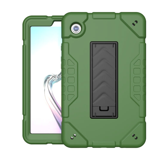 For Samsung Galaxy Tab A9 Armor Holder Silicone Hybrid PC Tablet Case(Army Green Black) - Galaxy Tab A9 by buy2fix | Online Shopping UK | buy2fix