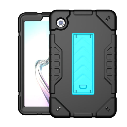For Samsung Galaxy Tab A9 Armor Holder Silicone Hybrid PC Tablet Case(Black Blue) - Galaxy Tab A9 by buy2fix | Online Shopping UK | buy2fix