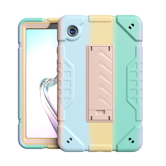 For Samsung Galaxy Tab A9+ Armor Holder Silicone Hybrid PC Tablet Case(Gradient Color Gold) - Galaxy Tab A9+ by buy2fix | Online Shopping UK | buy2fix