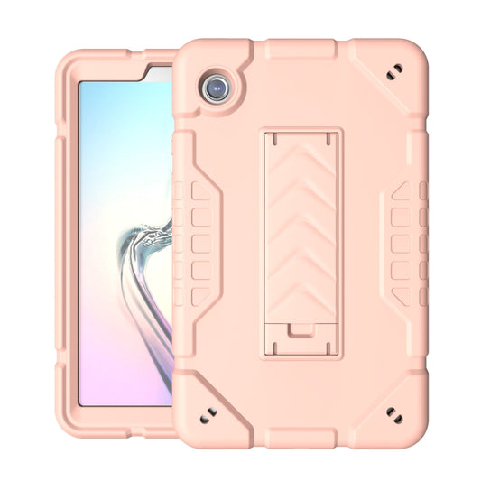 For Samsung Galaxy Tab A9+ Armor Holder Silicone Hybrid PC Tablet Case(Rose Gold) - Galaxy Tab A9+ by buy2fix | Online Shopping UK | buy2fix