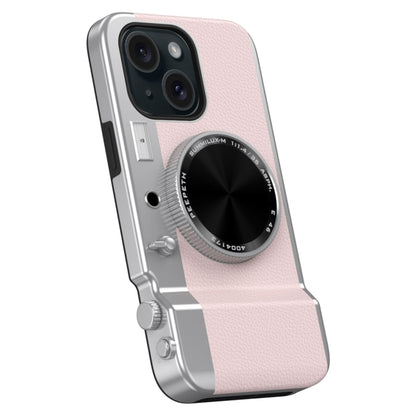 For iPhone 14 3D Retro Bluetooth Camera Magsafe Mirror Phone Case(Pink) - iPhone 14 Cases by buy2fix | Online Shopping UK | buy2fix