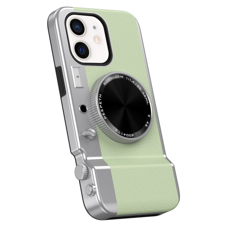 For iPhone 11 3D Retro Bluetooth Camera Magsafe Mirror Phone Case(Light Green) - iPhone 11 Cases by buy2fix | Online Shopping UK | buy2fix