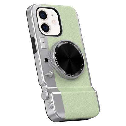 For iPhone 11 3D Retro Bluetooth Camera Magsafe Mirror Phone Case(Light Green) - iPhone 11 Cases by buy2fix | Online Shopping UK | buy2fix
