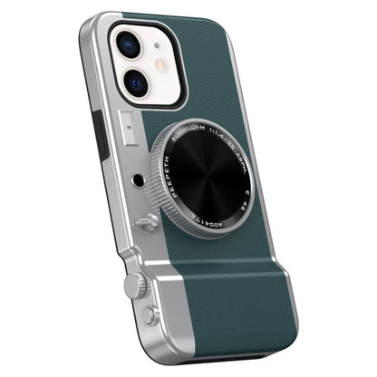 For iPhone 11 3D Retro Bluetooth Camera Magsafe Mirror Phone Case(Dark Green) - iPhone 11 Cases by buy2fix | Online Shopping UK | buy2fix