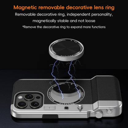 For iPhone 14 Pro Max 3D Retro Bluetooth Camera Magsafe Mirror Phone Case(Dark Purple) - iPhone 14 Pro Max Cases by buy2fix | Online Shopping UK | buy2fix