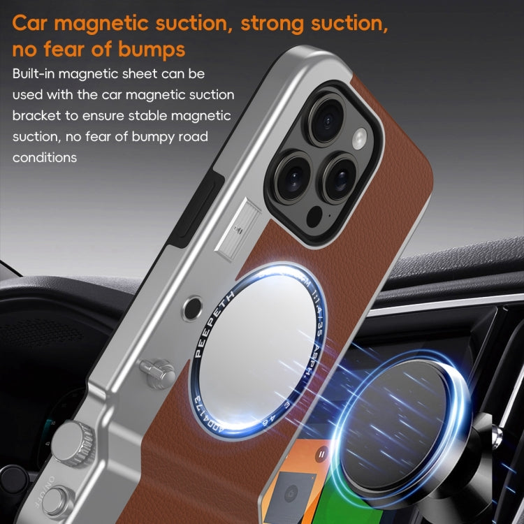 For iPhone 15 Pro 3D Retro Bluetooth Camera Magsafe Mirror Phone Case(Light Green) - iPhone 15 Pro Cases by buy2fix | Online Shopping UK | buy2fix