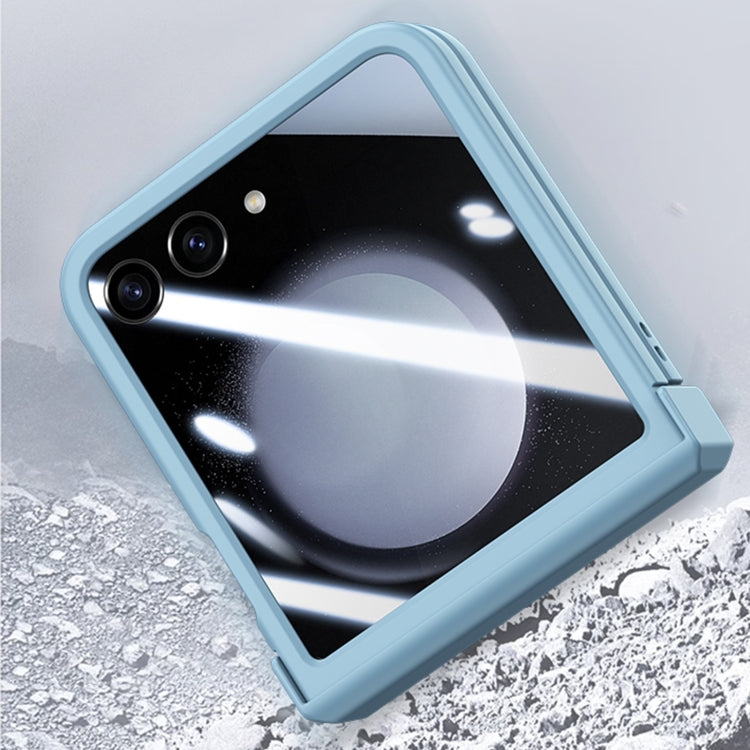 For Motorola Razr 50 Three-stage Integrated PC Skin Feel Shockproof Phone Case(Mint Green) by buy2fix