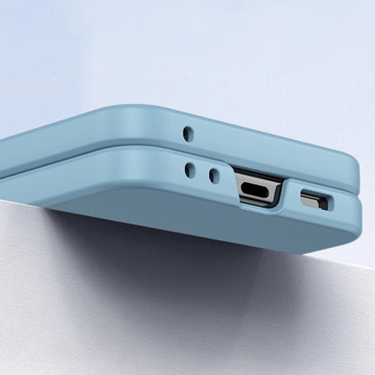 For Motorola Razr 50 Three-stage Integrated PC Skin Feel Shockproof Phone Case(Sky Blue) by buy2fix