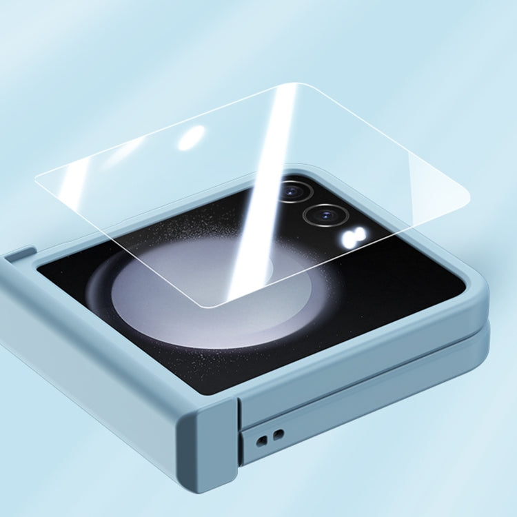 For Motorola Razr 50 Three-stage Integrated PC Skin Feel Shockproof Phone Case(Blue) by buy2fix