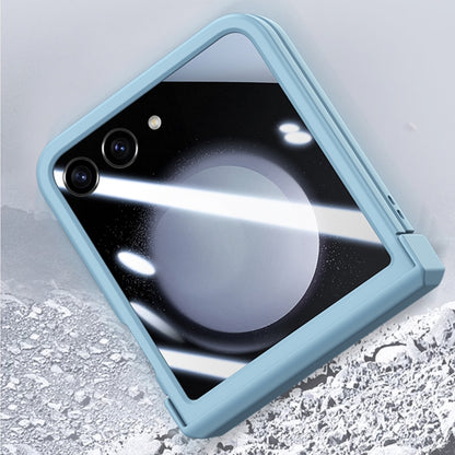 For Motorola Razr 50 Three-stage Integrated PC Skin Feel Shockproof Phone Case(Blue) by buy2fix