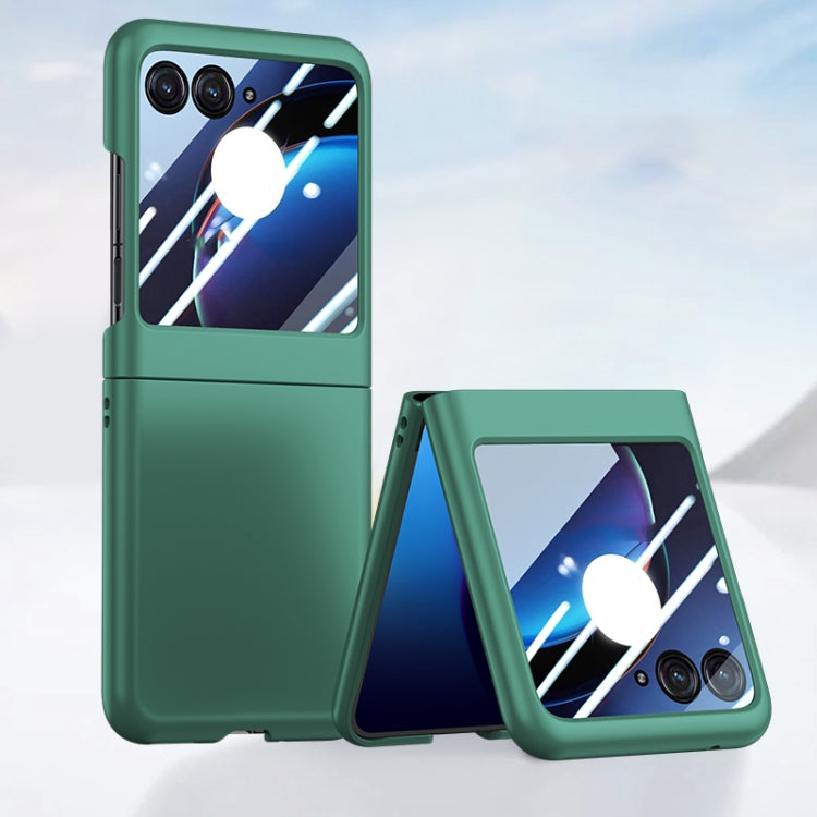 For Motorola Razr 50 Integrated PC Skin Feel Shockproof Phone Case(Green) by buy2fix