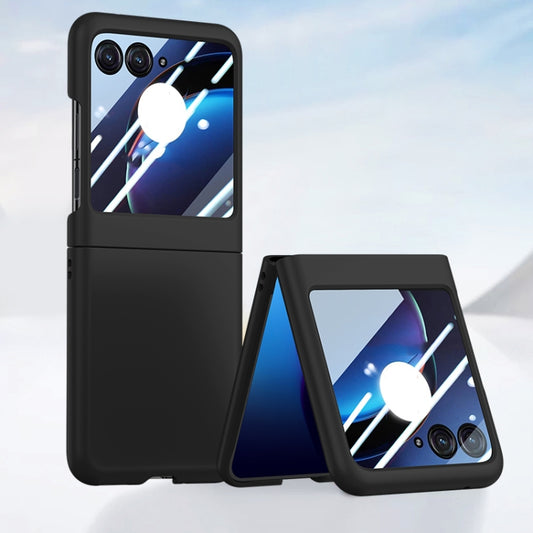 For Motorola Razr 50 Integrated PC Skin Feel Shockproof Phone Case(Black) by buy2fix