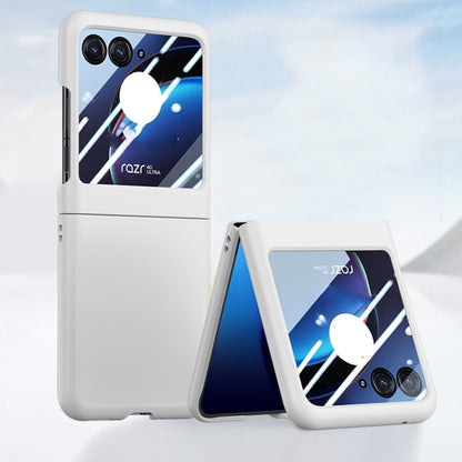 For Motorola Razr 40 Ultra Integrated PC Skin Feel Shockproof Phone Case(White) by buy2fix