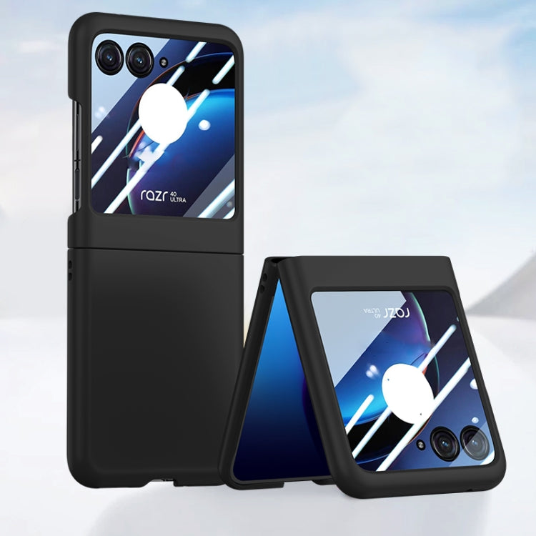 For Motorola Razr 40 Ultra Integrated PC Skin Feel Shockproof Phone Case(Black) by buy2fix
