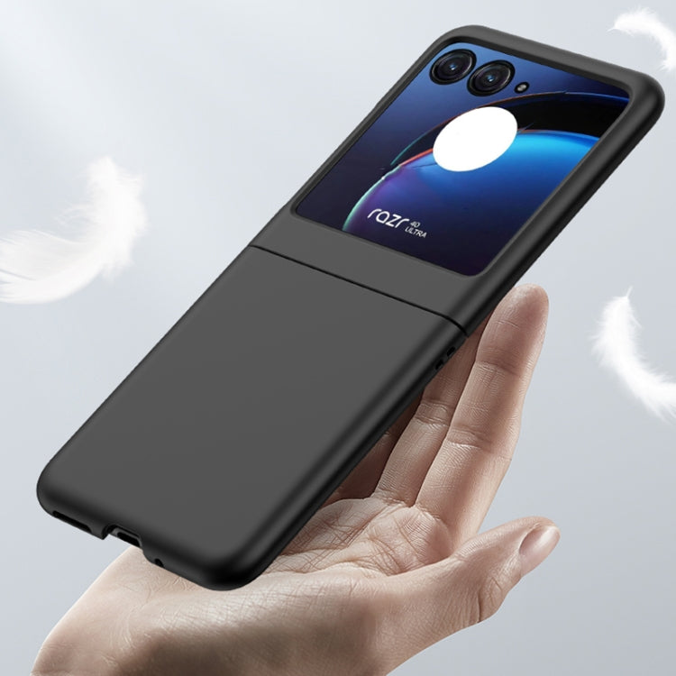 For Motorola Razr 40 Ultra Integrated PC Skin Feel Shockproof Phone Case(Black) by buy2fix