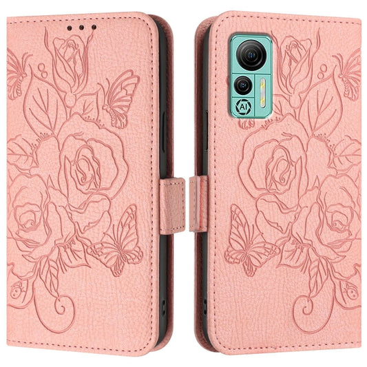 For Ulefone Note 14 Embossed Rose RFID Anti-theft Leather Phone Case(Pink) by buy2fix