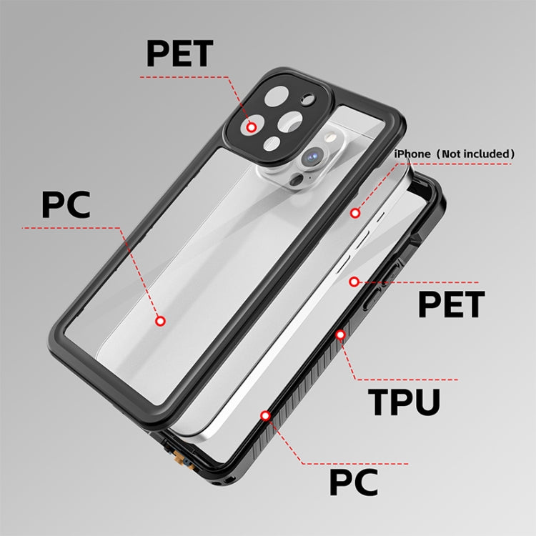 For iPhone 13 Pro Max RedPepper Shockproof IP68 Waterproof PC + TPU Protective Case(Black) - iPhone 13 Pro Max Cases by RedPepper | Online Shopping UK | buy2fix