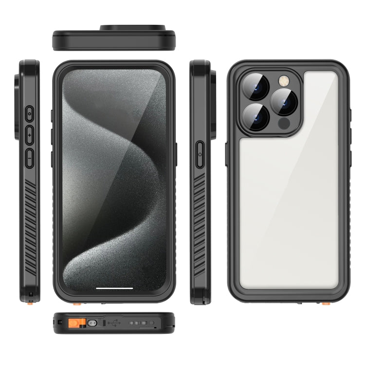 For iPhone 15 Pro RedPepper Shockproof IP68 Waterproof PC + TPU Protective Case(Black) - iPhone 15 Pro Cases by RedPepper | Online Shopping UK | buy2fix