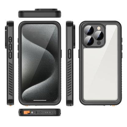 For iPhone 15 Pro RedPepper Shockproof IP68 Waterproof PC + TPU Protective Case(Black) - iPhone 15 Pro Cases by RedPepper | Online Shopping UK | buy2fix