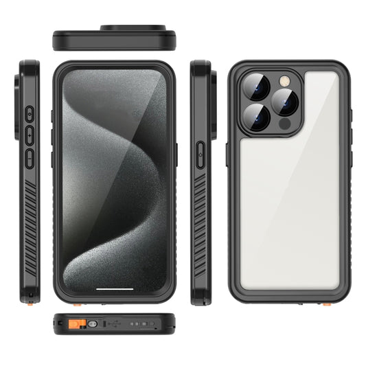 For iPhone 15 Pro RedPepper Shockproof IP68 Waterproof PC + TPU Protective Case(Black) - iPhone 15 Pro Cases by RedPepper | Online Shopping UK | buy2fix