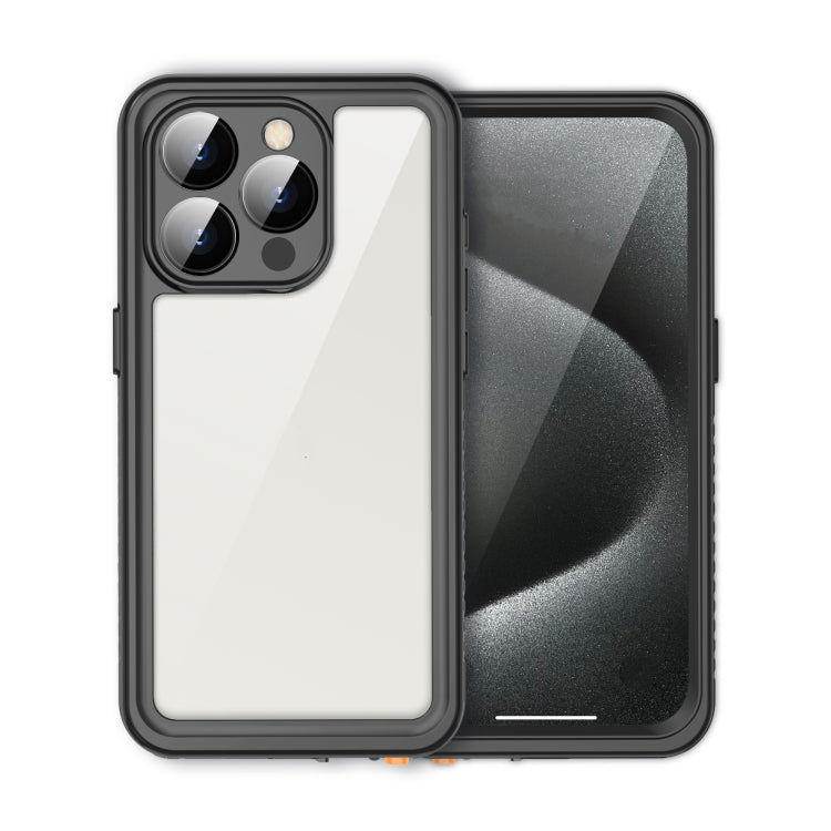 For iPhone 15 Pro RedPepper Shockproof IP68 Waterproof PC + TPU Protective Case(Black) - iPhone 15 Pro Cases by RedPepper | Online Shopping UK | buy2fix