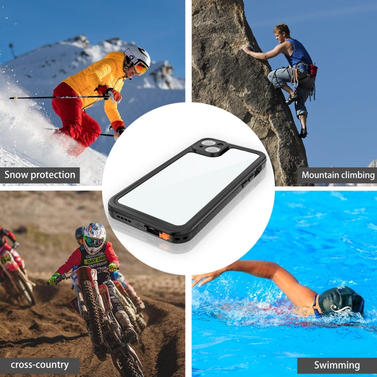 For iPhone 15 Plus RedPepper Shockproof IP68 Waterproof PC + TPU Protective Case(Black) - iPhone 15 Plus Cases by RedPepper | Online Shopping UK | buy2fix