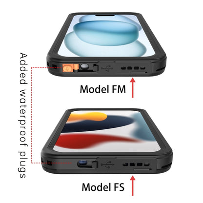 For iPhone 15 RedPepper Shockproof IP68 Waterproof PC + TPU Protective Case(Black) - iPhone 15 Cases by RedPepper | Online Shopping UK | buy2fix