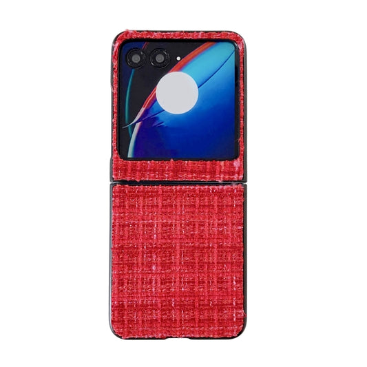 For Motorola Razr 50 Fabric Folding PC Phone Case(Red) by buy2fix