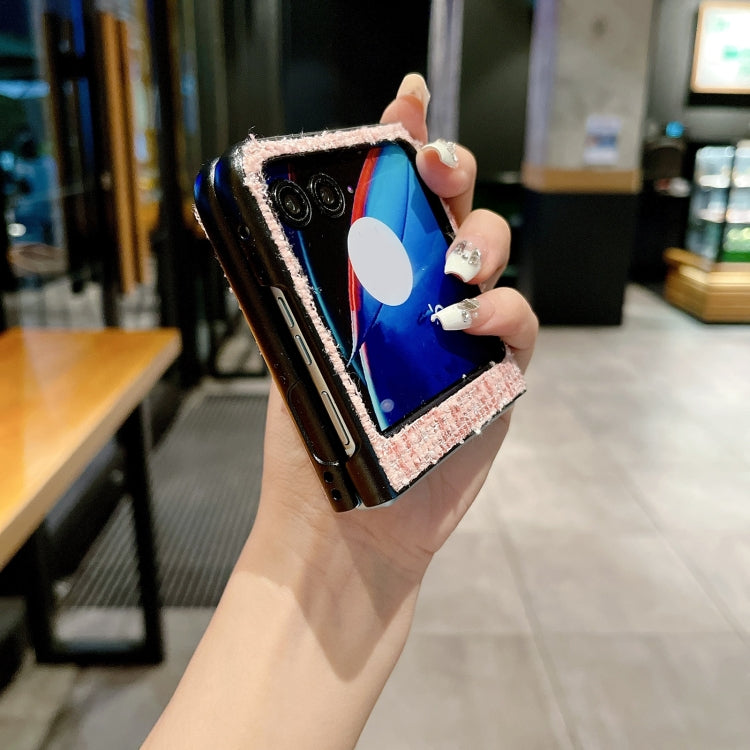 For Motorola Razr 50 Fabric Folding PC Phone Case(Red) by buy2fix