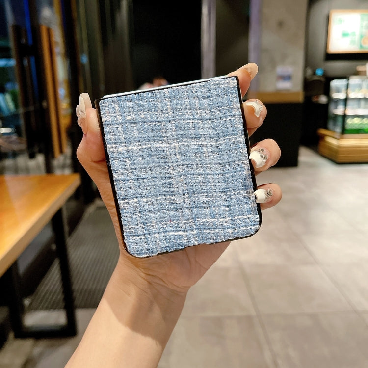 For Motorola Razr 50 Fabric Folding PC Phone Case(White) by buy2fix