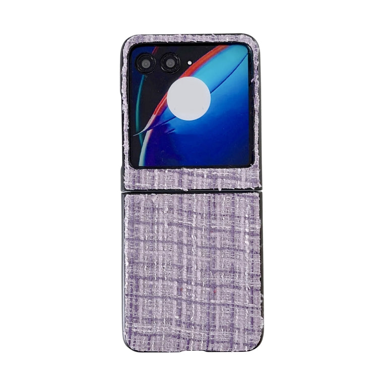 For Motorola Razr 50 Fabric Folding PC Phone Case(Purple) by buy2fix