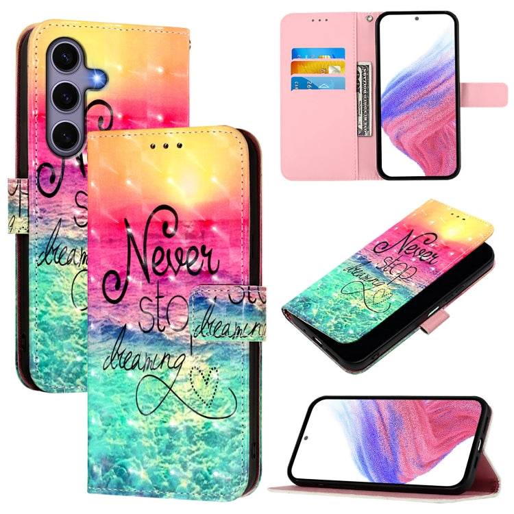 For Samsung Galaxy S25 5G 3D Painting Horizontal Flip Leather Phone Case(Chasing Dreams) by buy2fix