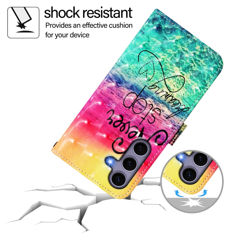 For Samsung Galaxy S25 5G 3D Painting Horizontal Flip Leather Phone Case(Chasing Dreams) by buy2fix