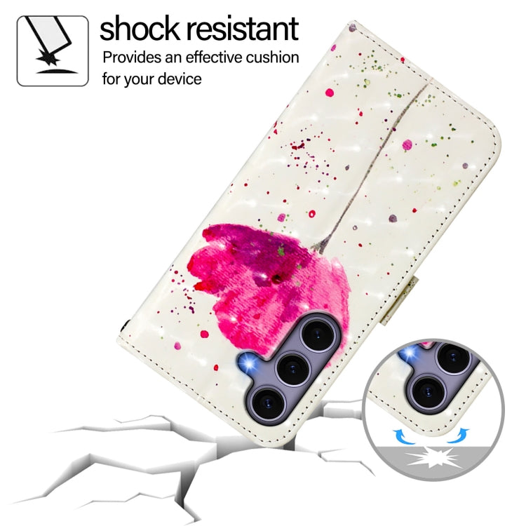 For Samsung Galaxy S25 5G 3D Painting Horizontal Flip Leather Phone Case(Flower) by buy2fix