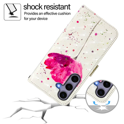 For Samsung Galaxy S25 5G 3D Painting Horizontal Flip Leather Phone Case(Flower) by buy2fix
