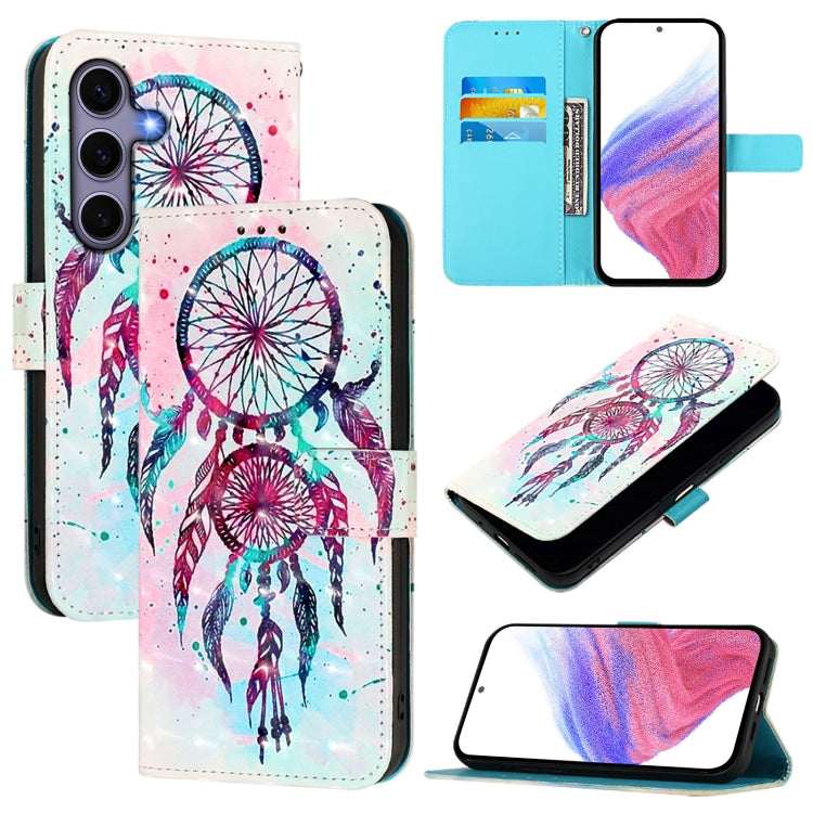 For Samsung Galaxy S25 5G 3D Painting Horizontal Flip Leather Phone Case(Color Drop Wind Chimes) by buy2fix