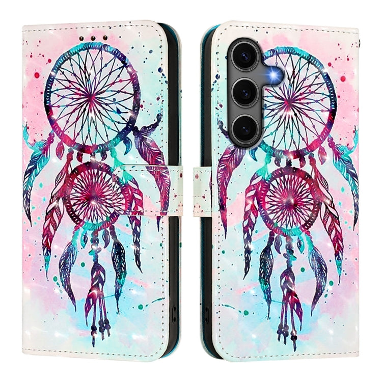 For Samsung Galaxy S25+ 5G 3D Painting Horizontal Flip Leather Phone Case(Color Drop Wind Chimes) by buy2fix